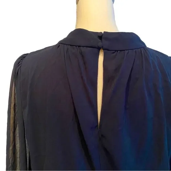 Badgley Mischka Navy Swing Dress Size 8 - Picture 7 of 8